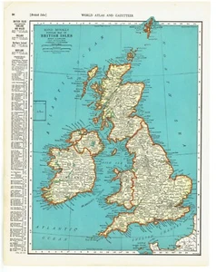 1939 Country Map of Europe and the British Isles Highly Detailed - Picture 1 of 2