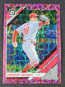 2019 Donruss Optic Andrew Heaney Pink Velocity Prizm #160 Los Angeles /1 99 - Picture 1 of 4
