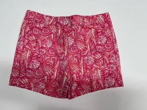 VINEYARD VINES Pink Shell Allover Boulevard Shorts Girl’s Sz 7 Beach Seashells - Picture 1 of 7