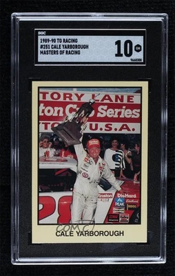 1989-90 TG Masters of Racing White Gold Cale Yarborough #251 SGC 10 GEM HOF - Image 1 of 2