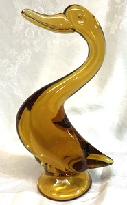 Pato de vidrio ámbar VIKING EPIC grande 9 1/2" # 1317 excelente forma - Imagen 1 de 2