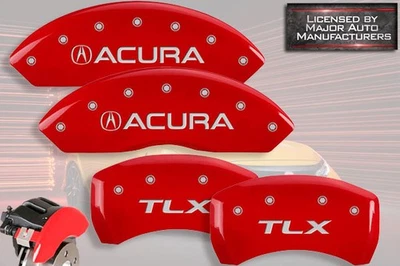Cubiertas de pinza de disco de freno MGP 2021-2023 "Acura TLX" delanteras + traseras grabadas rojas 4p Foto 1 de 4