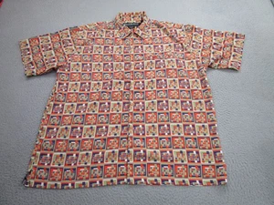 Pelle Pelle Shirt Mens XL Geometric Print Marc Buchanan Button Up 90s - Picture 1 of 9
