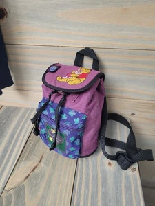 Vintage 90s Disneys Winnie The Pooh Plaid Mini Backpack Purse Bag - Picture 1 of 9