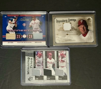 Lote de 3 cartões PHILLIES - Chase Utley Lenny Dykstra Marlon Byrd MLB - Imagem 1 de 4
