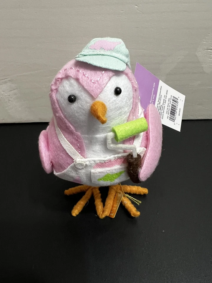 Spritz Garabato Decorativo Pájaro Pintor Rosa 2025 Etiqueta Interior Primavera Pascua Decoración Foto 1 de 4