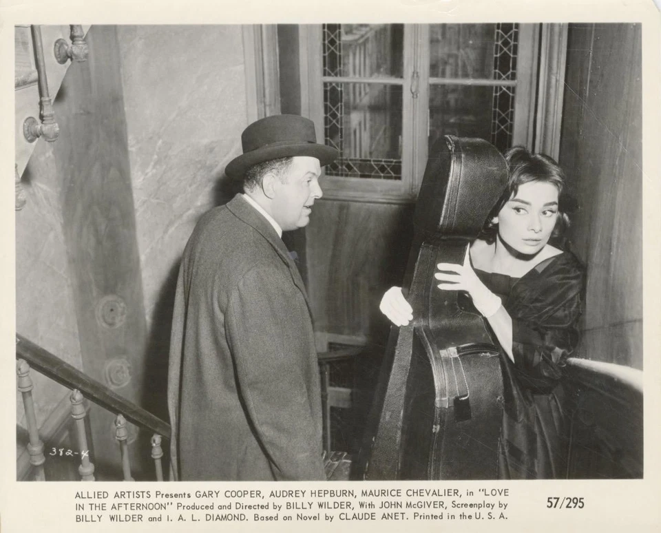 "LOVE IN THE AFTERNOON"-ORIGINAL PHOTO-JOHN MCGIVER-AUDREY HEPBURN - Image 1 of 1