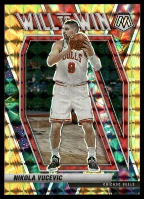 Nikola Vucevic 2020-21 Panini Mosaic Will to Win Reactive Yellow #17 Bulls /99 - Image 1 of 2