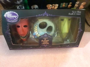 New The Nightmare Before Christmas 3 Mask Set Lock Shock & Barrel Disney Store - Picture 1 of 8