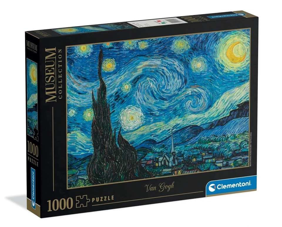 PUZZLE LA NOTTE STELLATA VAN GOGH 1000 PZ MUSEUM COLLECTION CLEMENTONI - Immagine 1 di 1