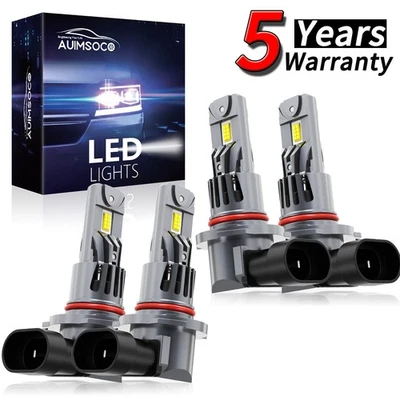 Combo de 4 bombillas LED de haz alto/bajo blanco frío para Toyota Avalon 2013-2019 Foto 1 de 4