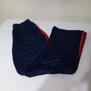 Étiquette chiffon bleu marine avec rayures rouges et orange sur les jambes taille XL début années 2000 - Photo 1/5