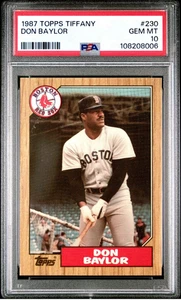 1987 TOPPS TIFFANY DON BAYLOR #230 BOSTON RED SOX PSA 10 - Picture 1 of 2