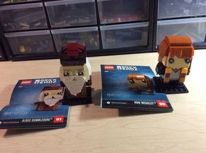 EUC Retired Lego Brickheadz #41621 Harry Potter Albus Dumbledore Ron Weasley - Picture 1 of 2