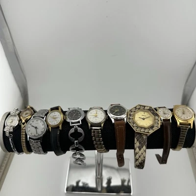 LOTE DE 10 RELOJES MECÁNICOS ART DECO VINTAGE PARA DAMAS - TAL CUAL Foto 1 de 4