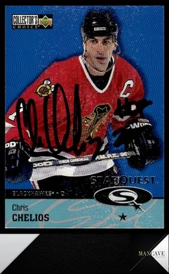1997-98 Collector's Choice #SQ11 Chris Chelios Auto Signed IP StarQuest - Image 1 of 2