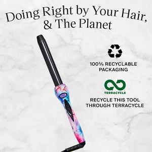 Healthy Heat Clip-Free Curling Wand Tourmaline-Infused Hair Curler 1 Inch - Picture 1 of 4