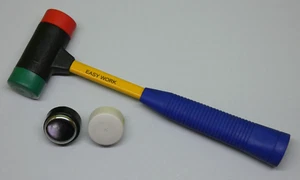 Ausbeulhammer mit 4 wechselbaren Schlagköpfen / Fiberglasstiel / Easy Work - Bild 1 von 3