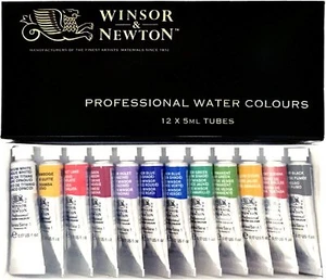 Windsor & Newton Professional Watercolor 12 Colors Set 5ml TUBES NEW from Japan - Picture 1 of 1
