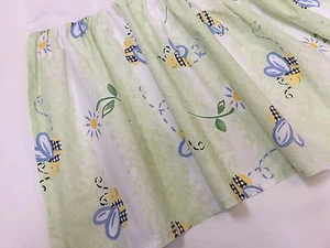 POTTERY BARN Busy Bee and Daisy Floral Full Double Dust Ruffle Bed Skirt (RF524) - Picture 1 of 4