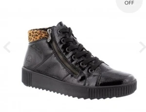 Botas sintéticas para dama Rieker M6434-01 negras talla Reino Unido 7,5/41 - Imagen 1 de 7