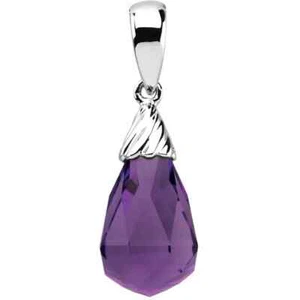 Amethyst Pendant In 14K White Gold - Imagen 1 de 1