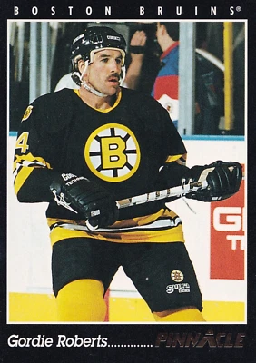 1993-94 Pinnacle #319 Gordie Roberts- Boston Bruins + (Yes 4 Free Mystery Cards) - Image 1 of 2