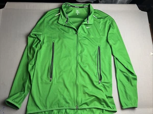 NIKE Giacca da corsa full zip RN#56323 CA#05553 taglia Large verde riflettente. H7 - Foto 1 di 12