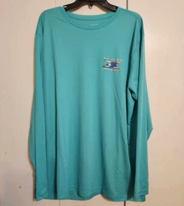 2XL H20 Express Teal Marlin Graphic Moisture Wicking Fishing Long Sleeve Shirt - Picture 1 of 6