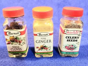 3 Bottles of Barnett Ginger, Whole Cloves, Maison Royal Celery Seed Spice USED - Picture 1 of 7