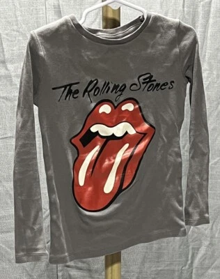 Camisa Zara Rolling Stones Manga Larga Gris Talla 5-6 Años Foto 1 de 4