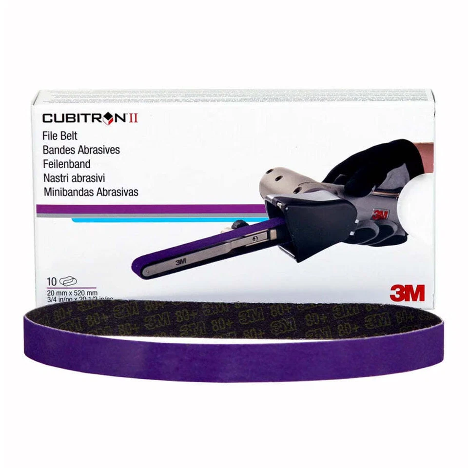 3M 33451 Cubitron II File Sanding Belt 60 Grit 520mm x 20mm x 10 Pack Box - image 1 of 1