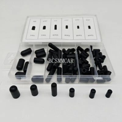Carburetor Vacuum Rubber Cap Assortment Set Auto Repair Kit 5/32 inch-3/8 inch - Image 1 of 4