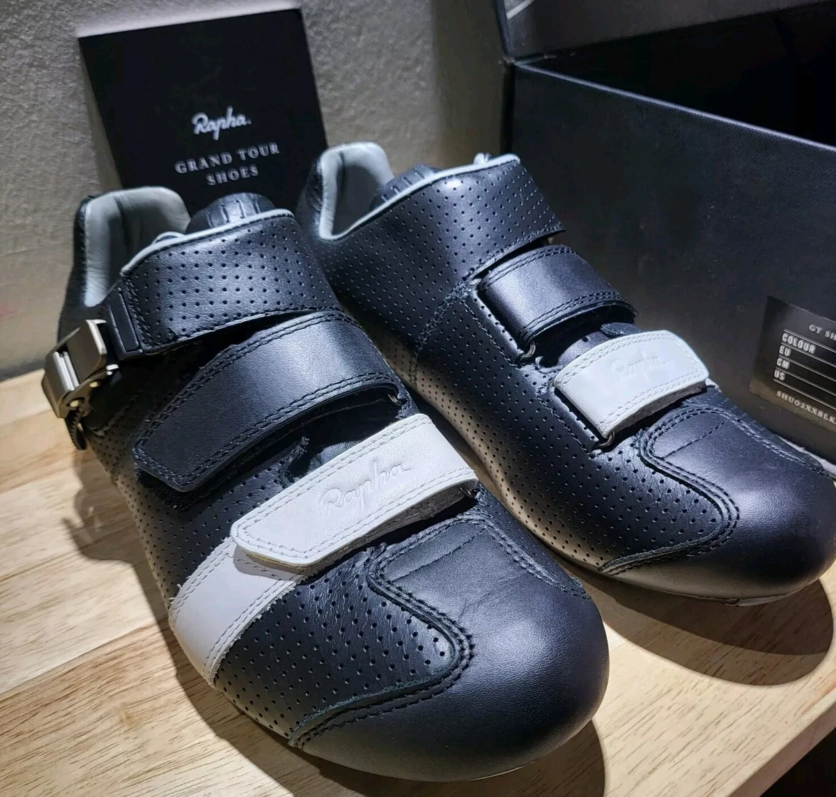 Rapha Grand Tour GT Easton Carbon Sole Shoes Road Bike Black Size