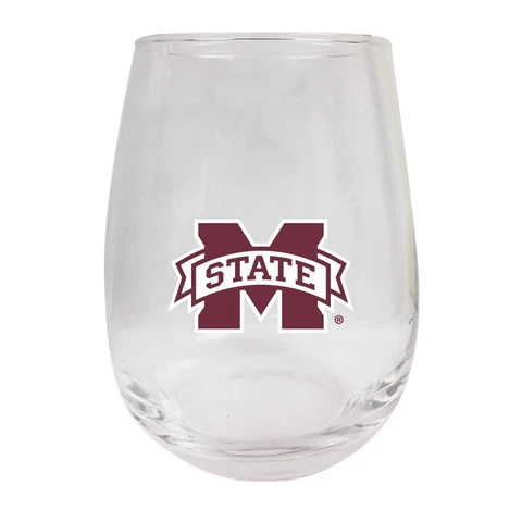 Mississippi State Bulldogs 9 Oz Stemless Wine Glass Cover