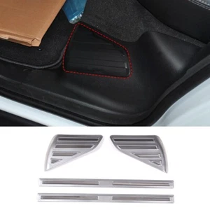 For LR Freelander 2 Interior Door Sill Trim Strips Anti scratch Strips Kit Steel - Picture 1 of 7