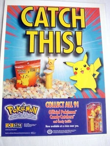 2000 Color Ad Pokeman Candy Catchers and Candy Refills with Pikachu - Picture 1 of 1
