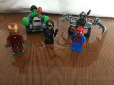 Lego Marvel Mini Figures Hulk & Ultron Spider Man Bucky Iron Man