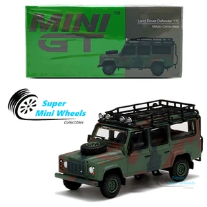Mini GT 1:64 Land Rover Defender 110 mimetico militare #237 esclusive HK - Foto 1 di 5