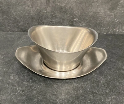 复古不锈钢重船和底板 WMF Cromargan 德国罕见 — 第 1/4 张图片