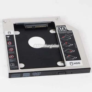 SATA 2nd HDD Hard Drive Caddy SSD Tray for HP EliteBook 2530p 2540p 2560p 2740p - Picture 1 of 8