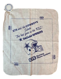 Dallas Cowboys Vintage 1980s Spirit Bandana GTE Football NFL Towel Promo - Picture 1 of 6