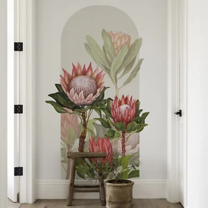 Decal Large Pink Imperial Flower Wallpaper Peel and Stick Removable PVC Sticker - Picture 1 of 8