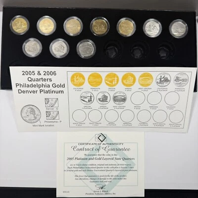 2005 & 2006 Quarters Philadelphia Gold, Denver Platinum - Image 1 of 2