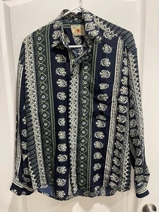 Mens Maglificio Italiano Long Sleeve Peach Skin Shirt Size Medium - Picture 1 of 5