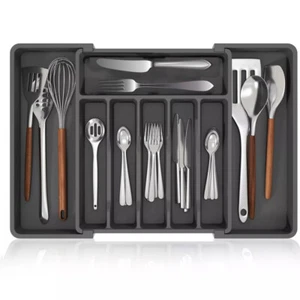 Cutlery Drawer Organiser Extendable Utensil Tray Adjustable Kitchen Storage Rack - Picture 1 of 8