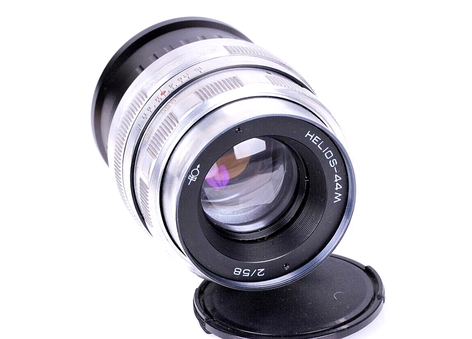 Helios 44M 58mm f/2 Soviet lens Vintage portrait lens M42 adapter FujiFilm FX - Image 1 of 4