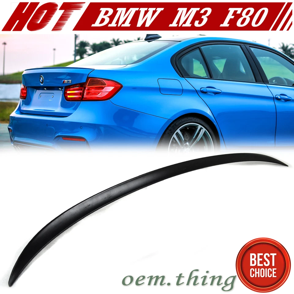 Alerón de maletero tipo M3 pintado negro para BMW 4D sedán F80 F30 serie 3 2012-2018 Foto 1 de 1