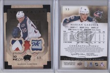 2013-14 Upper Deck Artifacts Black Patch/Tag /5 Marian Gaborik #53 Patch Tag
