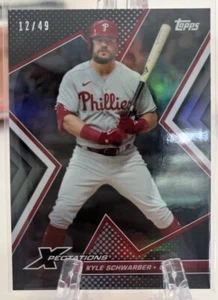 2023 Topps Xpectations KYLE SCHWARBER /49 Black Holo #53 Philadelphia Phillies - Picture 1 of 3